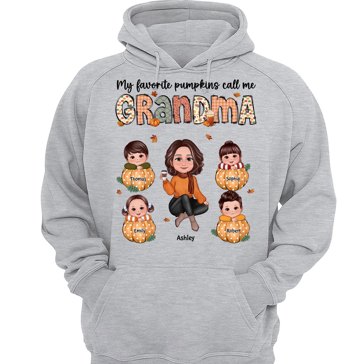 My Favorite Pumpkins Call Me Grandma Mom Personalized Shirt