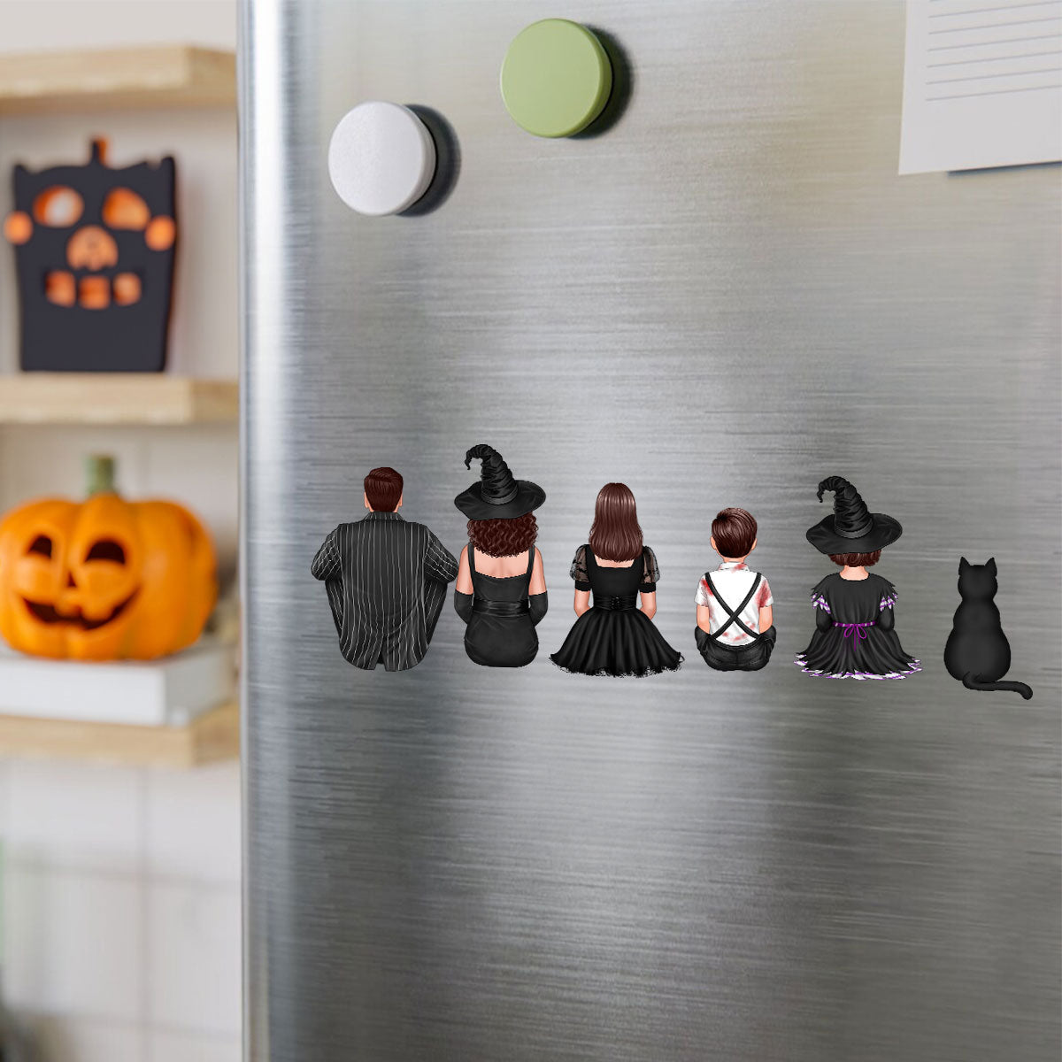 Halloween Back View Family Personalized Car Decal, Halloween Decor