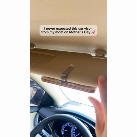 To My Daughter From Mom Happy Mother's Day Personalized Car Visor, Gift For Daughter