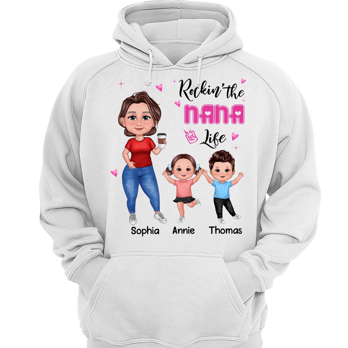 Rockin‘ Grandma Life Pretty Happy Doll Personalized Shirt