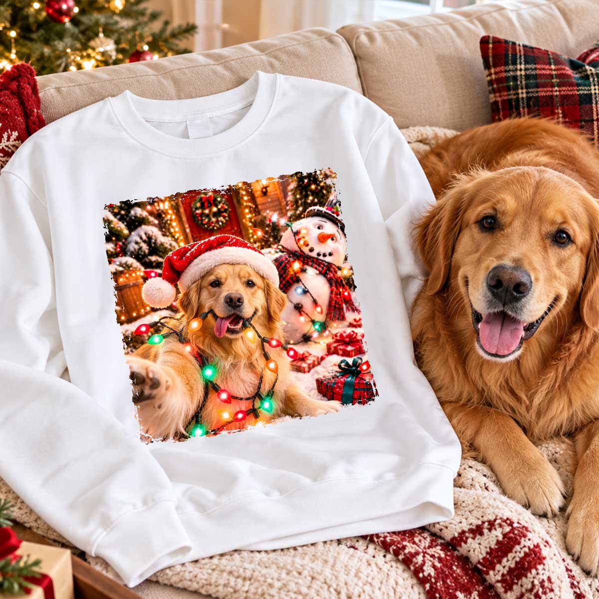 Dog Cat Ruin Christmas Things Upload Pet Photo - Personalized Shirt - Funny Gift For Dog Lovers, Cat Lovers