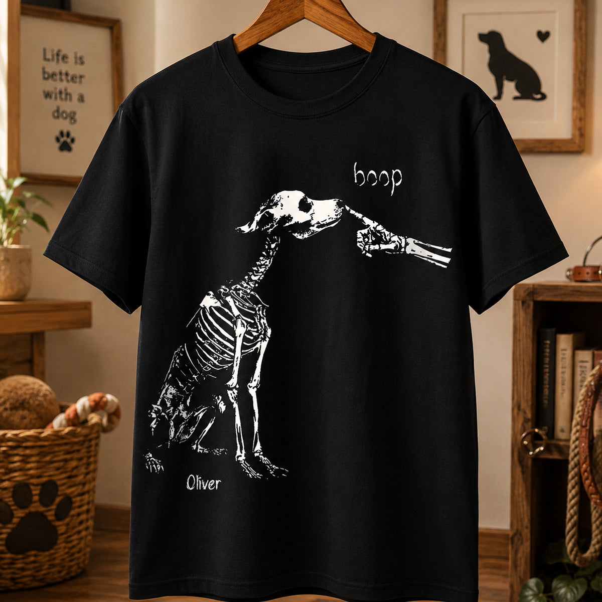 Skeleton Boop Dog Halloween - Personalized Shirt - Halloween Gift, Gift For Dog Lovers