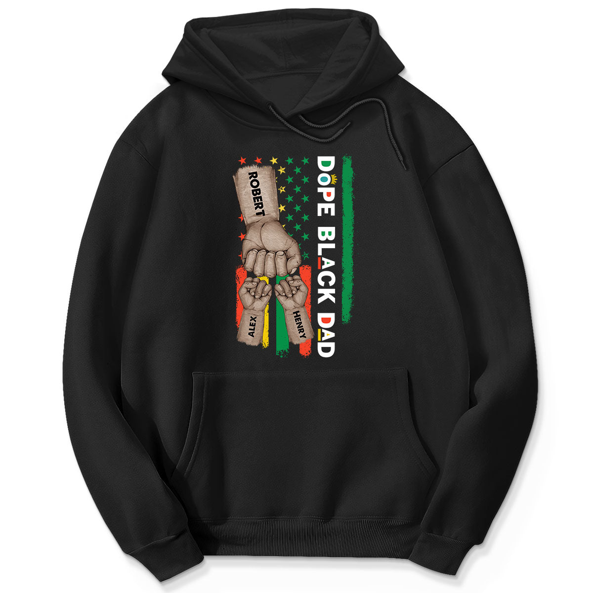 Juneteenth Dope Black Dad African American Flag Personalized Shirt