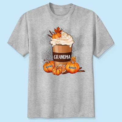 Grandma Pumpkin Spice Latte Personalized Shirt