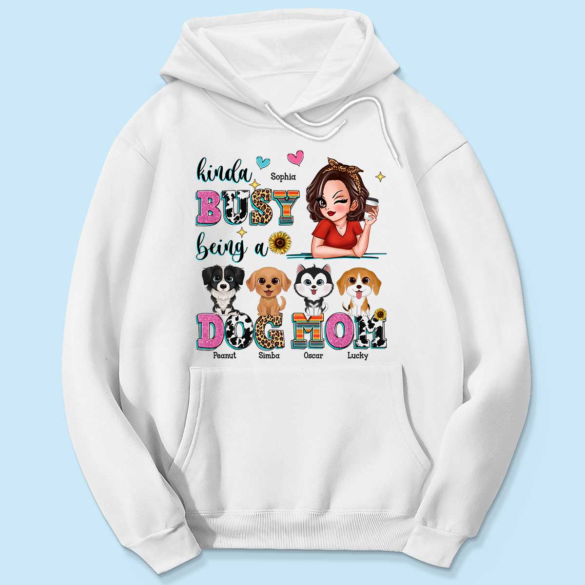 Kinda Busy Being A Dog Mom Personalized Shirt