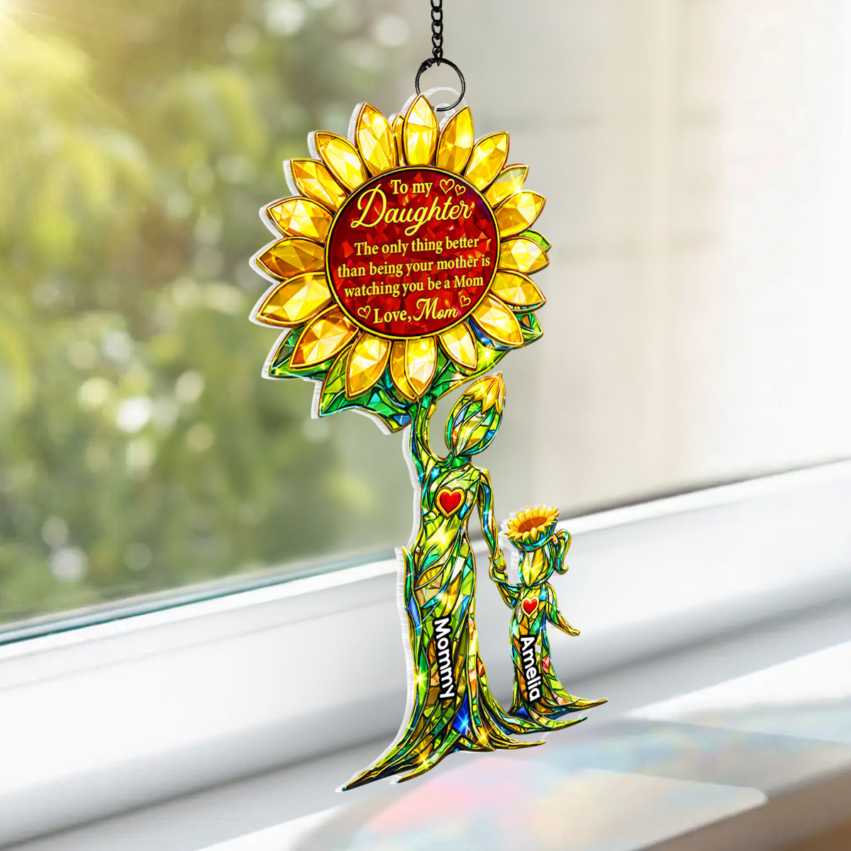 Watching You Be a Mom Mother Daughter - Personalized Suncatcher - Heartfelt Mother's Day Gift for Daughter