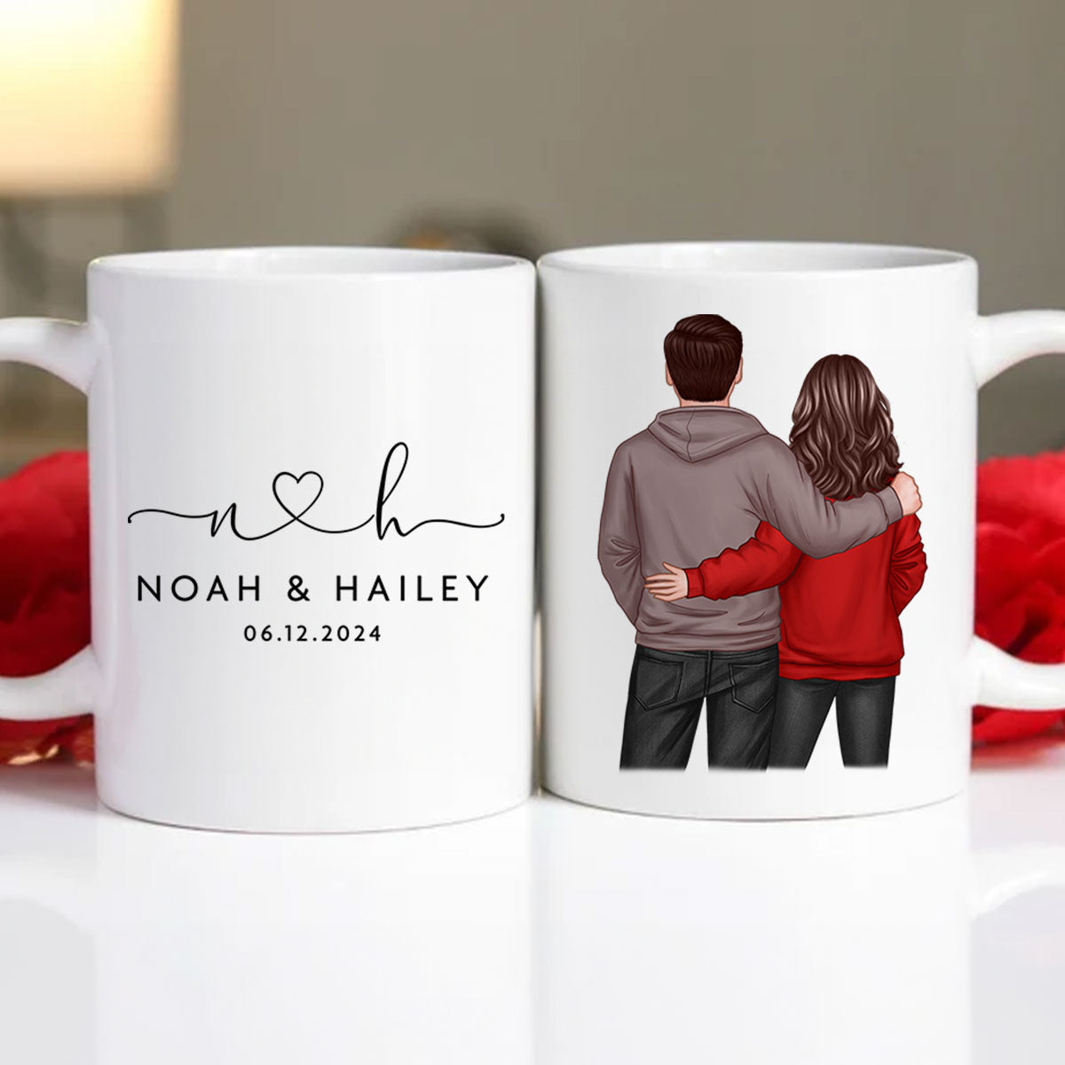 Personalized Mr & Mrs Coffee Mugs, Husband and Wife Mr and Mrs Mug, Anniversary Gift for him, Gift for her