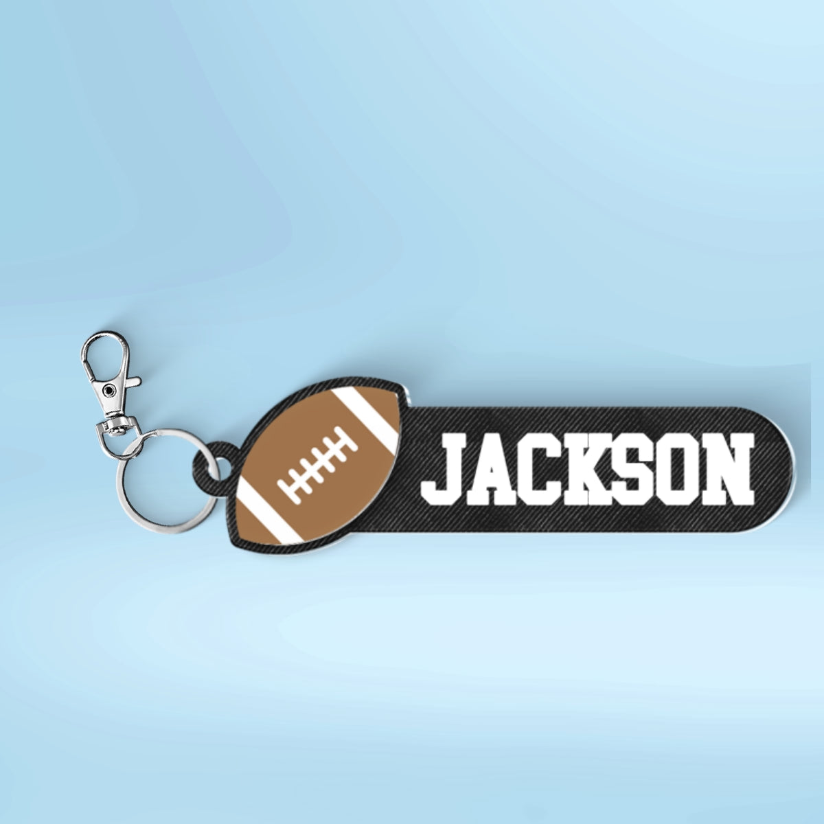 Baseball, Basketball, Softball, Soccer, Football Sports Personalized Keychain, Bag Tag, Name Tag - 2 Layered Acrylic Keychain