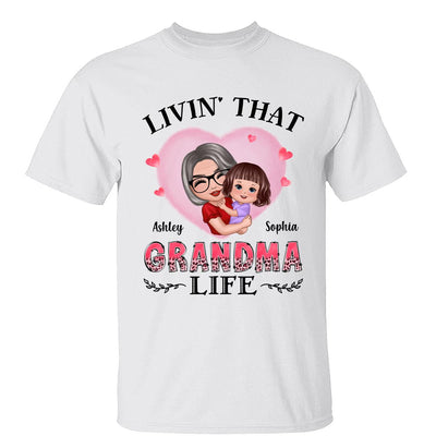 Doll Grandma Hugging Kids Livin‘ That Grandma Life Personalized Shirt