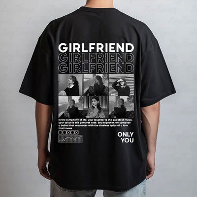 Custom Photo Bootleg Tee, Girlfriend Boyfriend 90s Retro Vintage T-Shirt, Pictures Tee for Couple