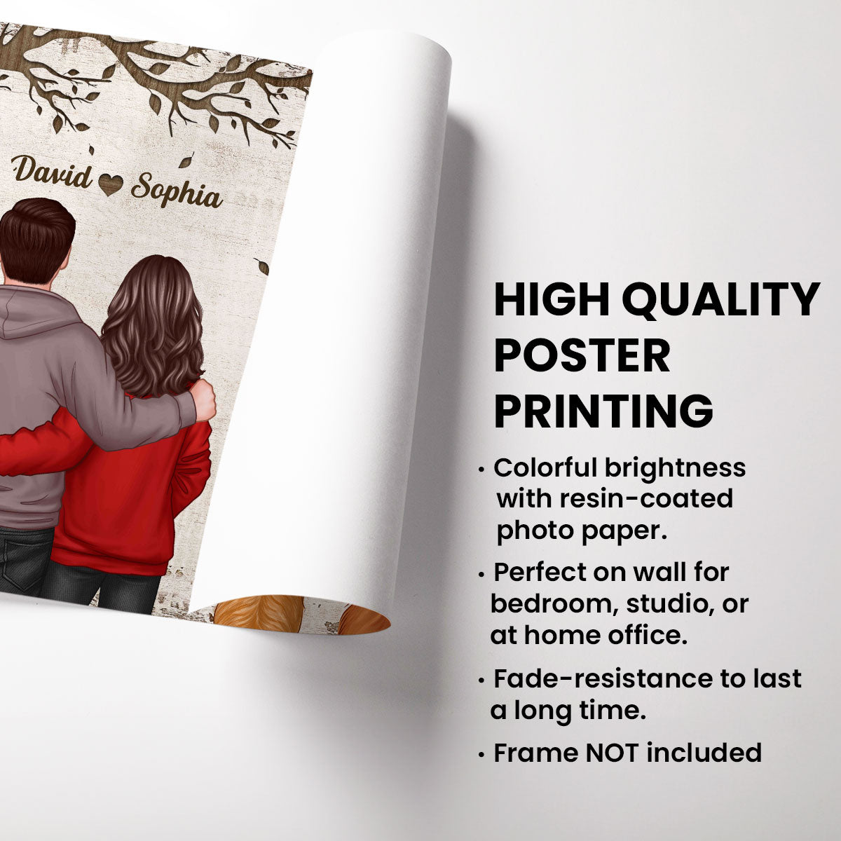 Couple And Dogs Cats Favorite Place Is Next To You Personalized Poster, Gift For Him, For Her, For Valentine's Day
