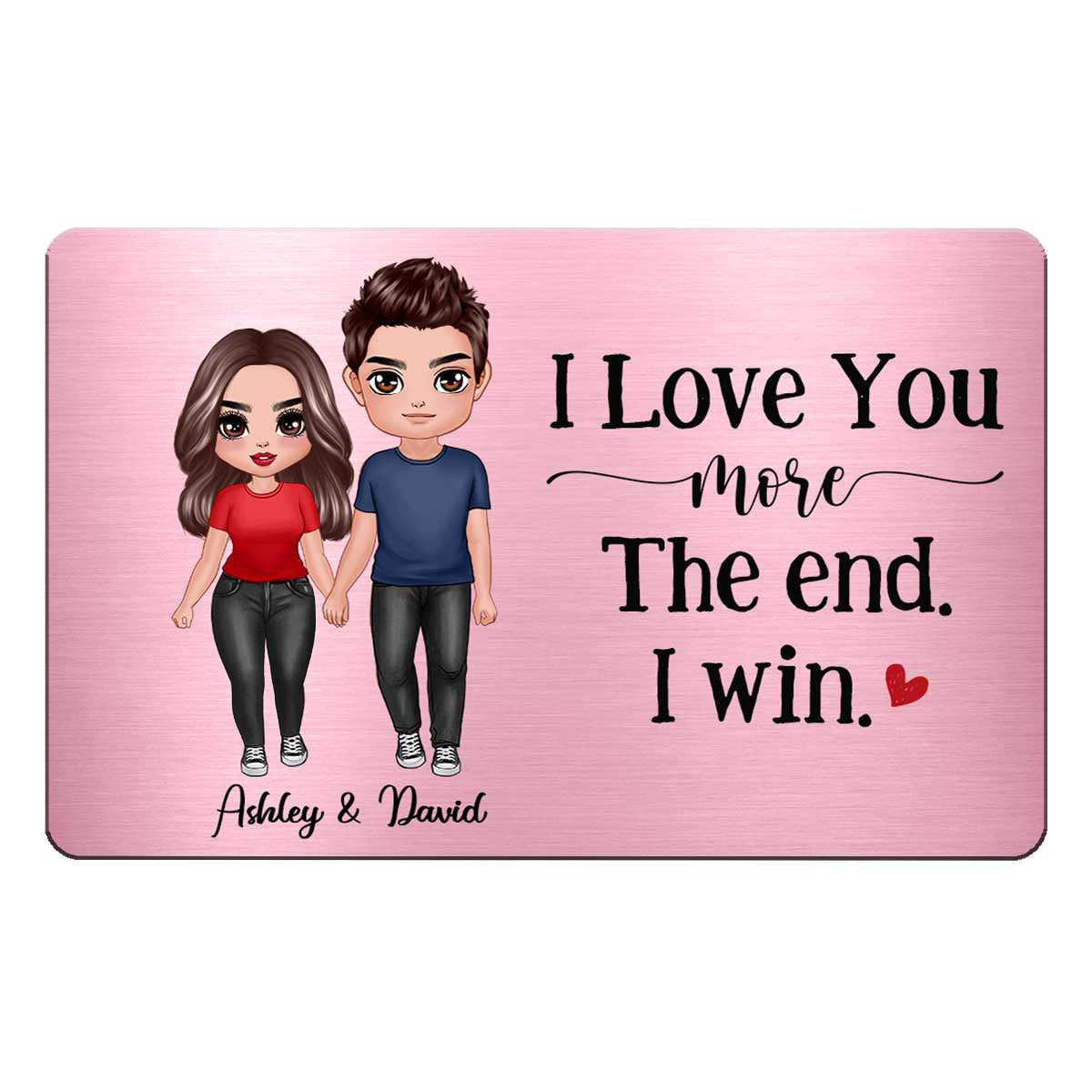 Couple Standing Together Since I Met You Wallet Keepsake Personalized Metal Wallet Card