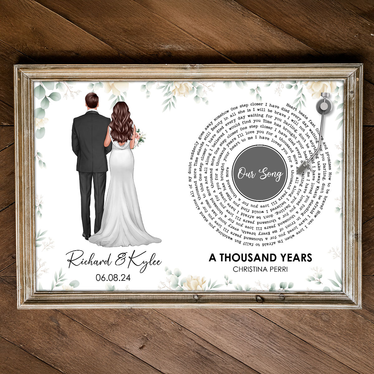 Bride & Groom Wedding Song Lyrics Wedding Gift, Anniversary Gift Personalized Poster