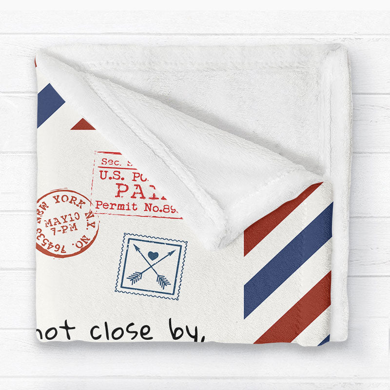 Letter To My Mom Long Distance Personalized Fleece Blanket, Heartfelt Gift, Birthday Gift For Mom