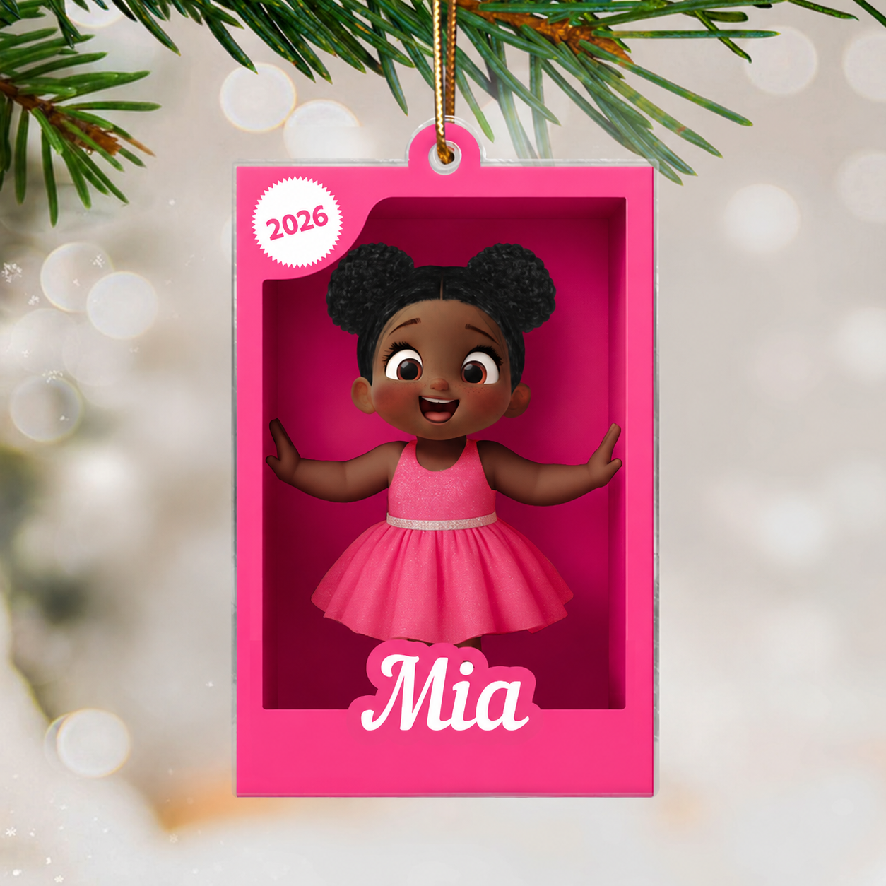 Personalized Kid In Toy Box 3D Acrylic Ornament, Christmas Gift For Kids, Grandkids