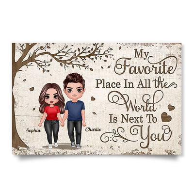 Favorite Place In All The World Doll Couple Walking Personalized Poster