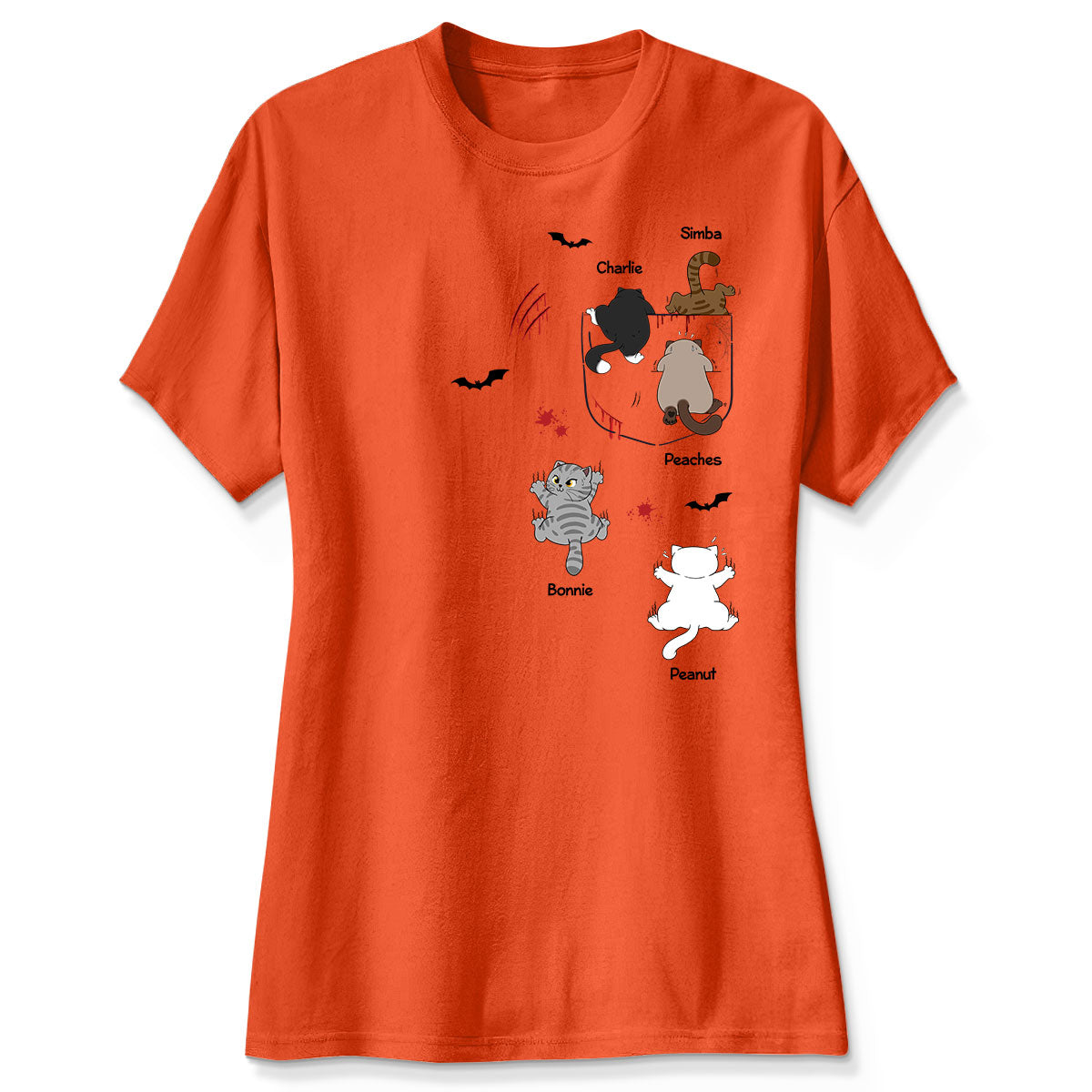 Cat Crawling Pocket Halloween Cat Lover Personalized Shirt