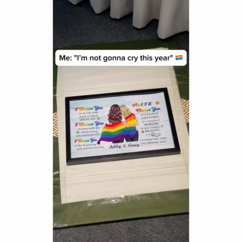 Pride Month LGBTQ+ Couple I Choose You Personalized Poster, Gift For Couple