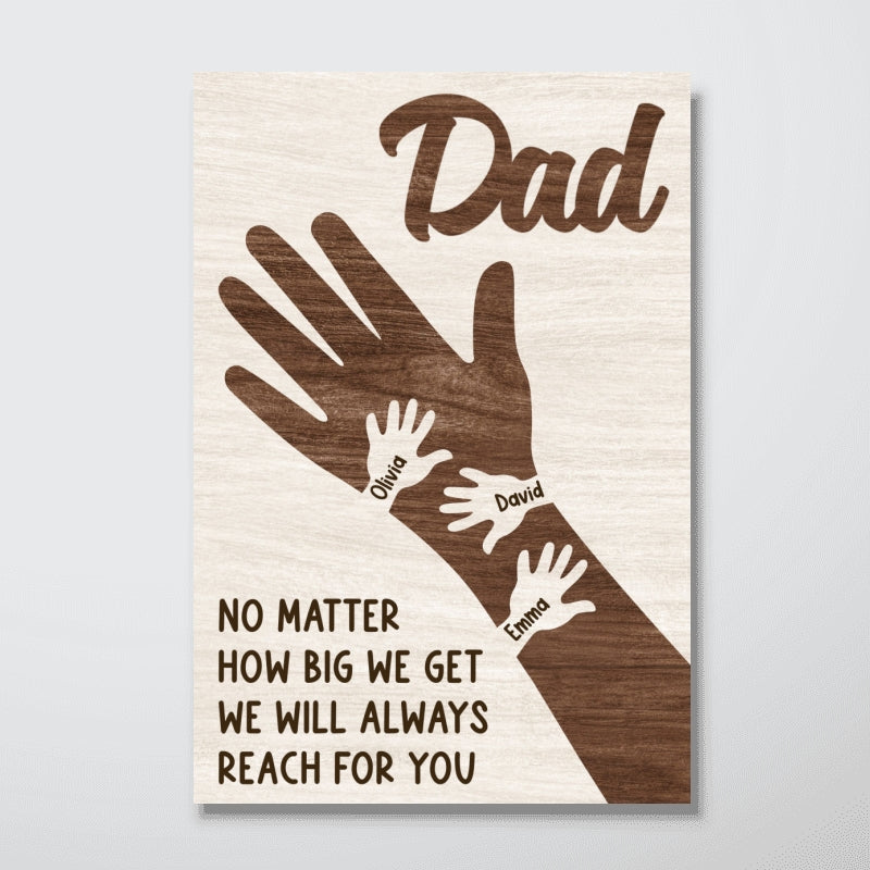 No Matter How Big We Get Personalized Poster, Gift For Dad