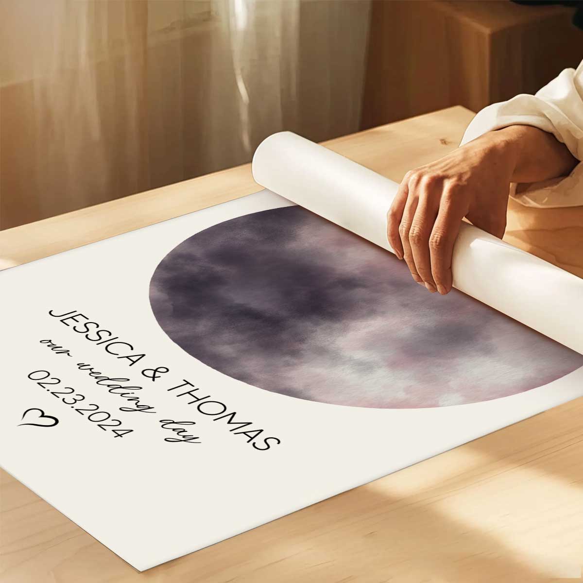 Couple Special Custom Moon Phases Anniversary Date Personalized Poster, Anniversary Gift, Wedding Gift For Couple