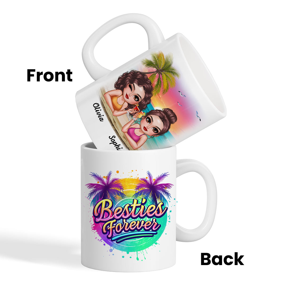 Summer Besties Forever Personalized Mug