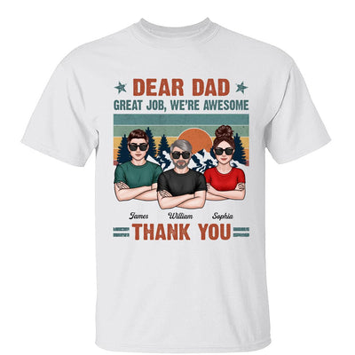 New Man Woman Crossed Arms Dear Dad We‘re Awesome Personalized Shirt
