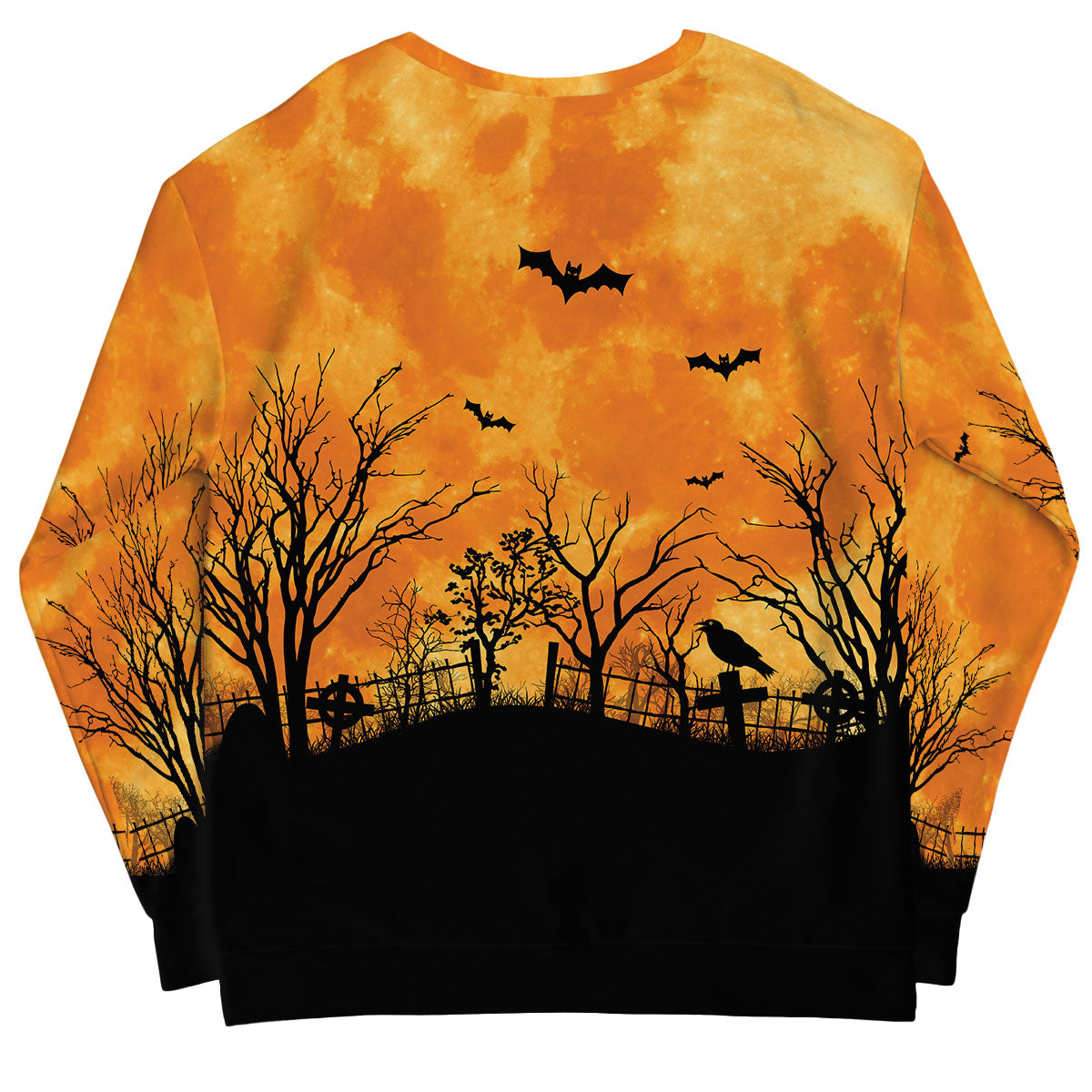 Cat Mom Halloween Moon Light Bat Tree Personalized Sweatshirt, Purrfect Costume for Cat Lover