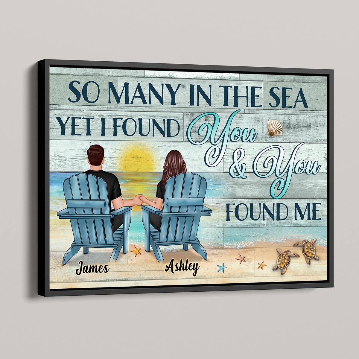 I Found You & You Found Me Personalized Poster, Couple Gift for Him Her