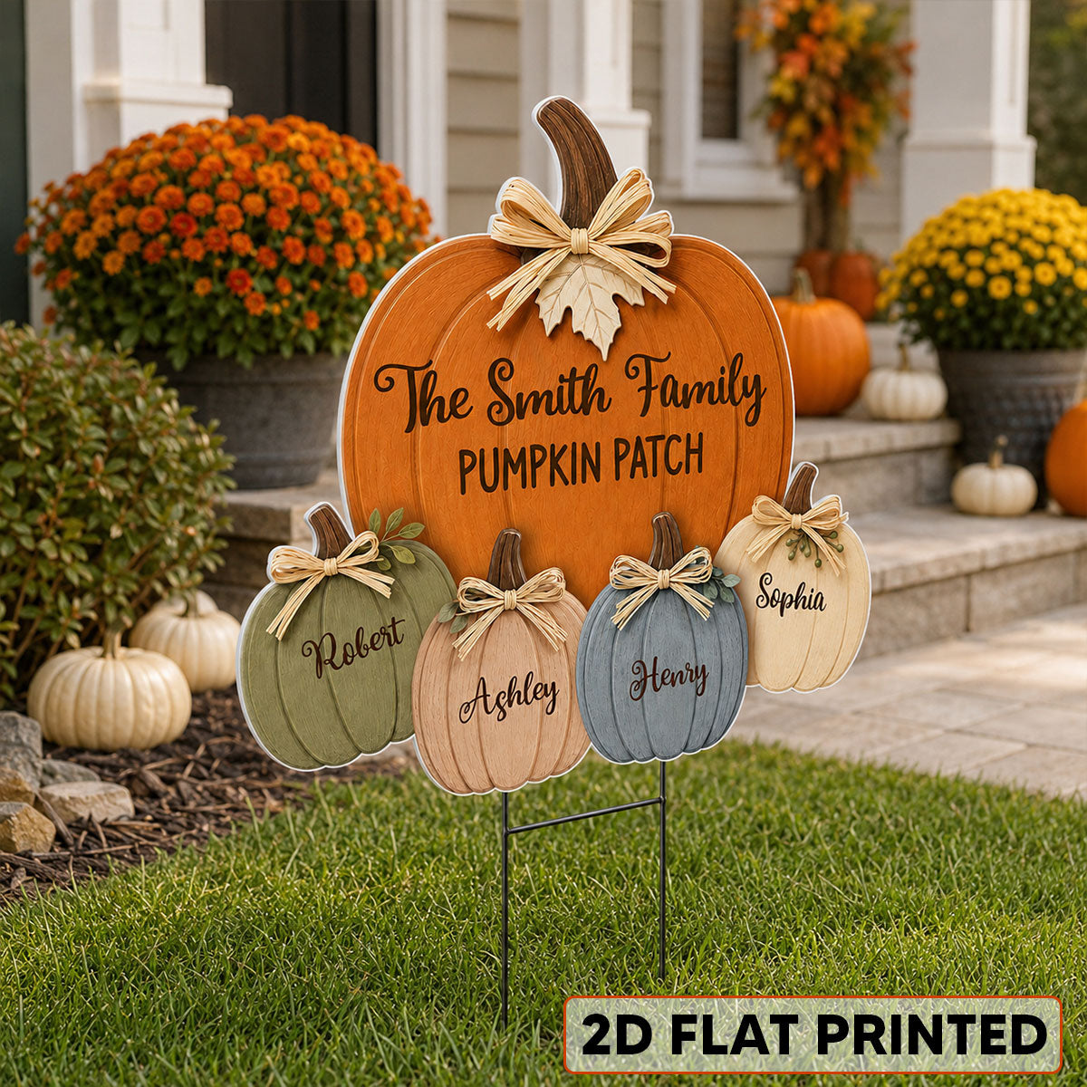 Cozy Rustic Fall Vibe Family Pumpkin Patch - Personalized Yard Sign - Fall Decor For Family