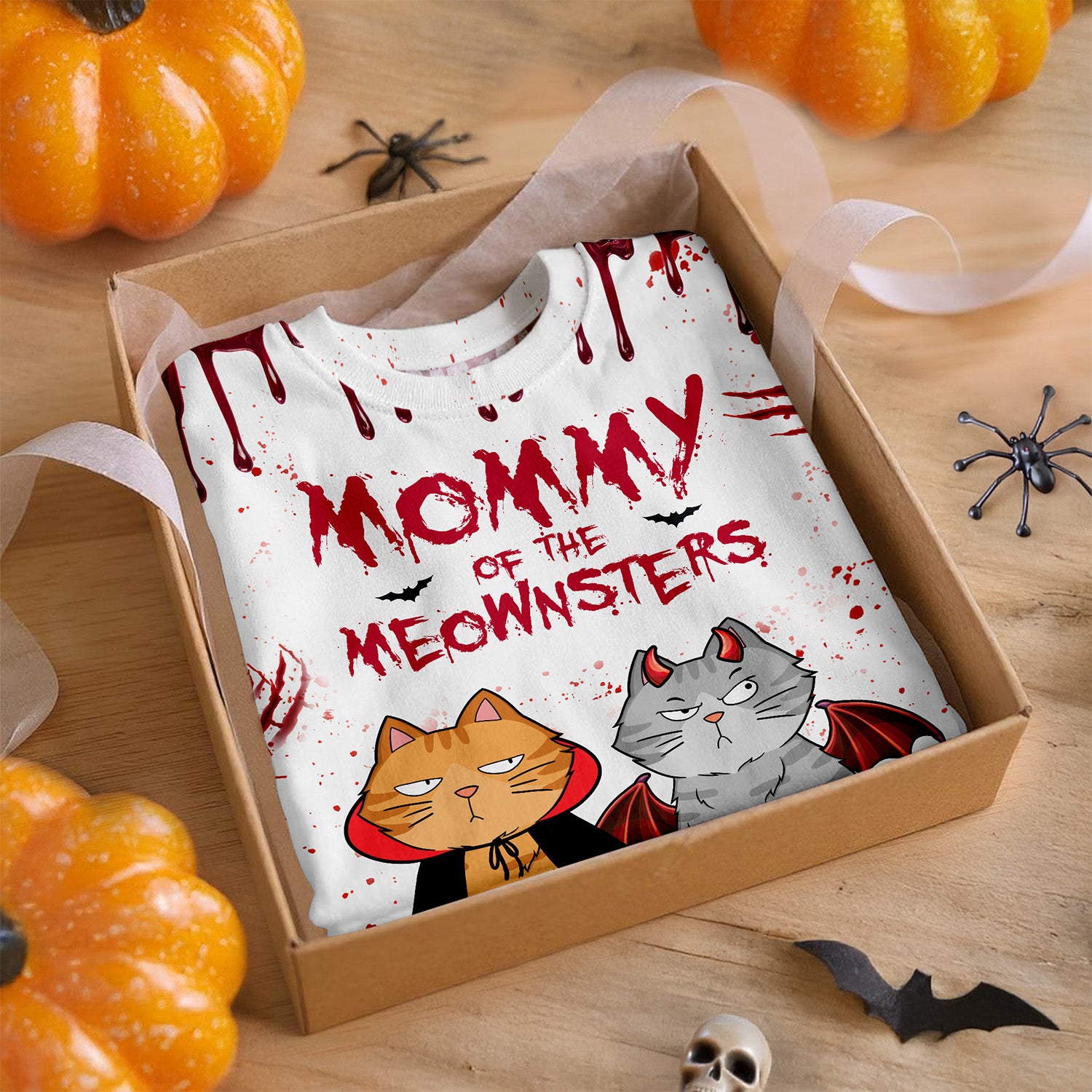 Halloween Mommy Daddy Of The Monsters Cats - Personalized 3D Shirt