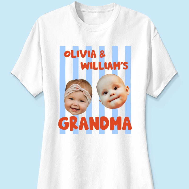 Baby Custom Photo Face Grandpa Grandama Dad Mom - Personalized Shirt