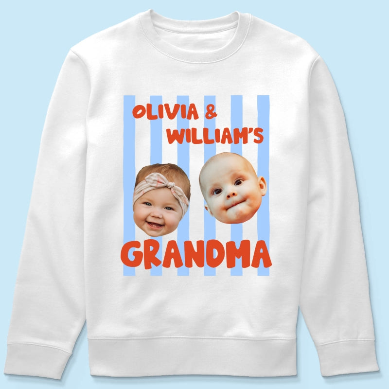 Baby Custom Photo Face Grandpa Grandama Dad Mom - Personalized Shirt