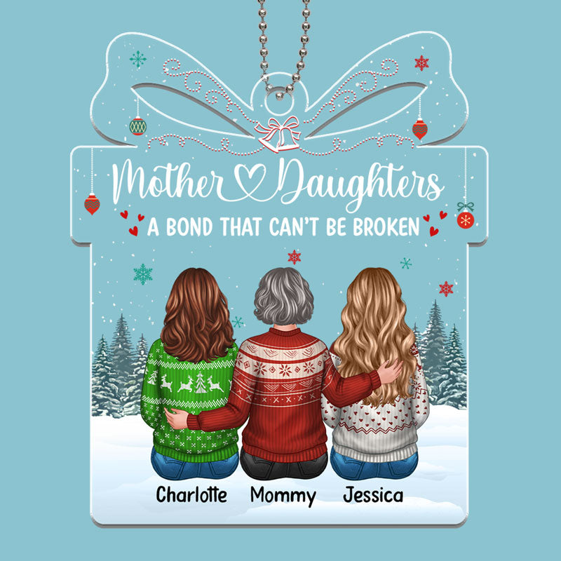 Mother Daughter Bond Can‘t Be Broken Gift Shape Personalized Acrylic Ornament