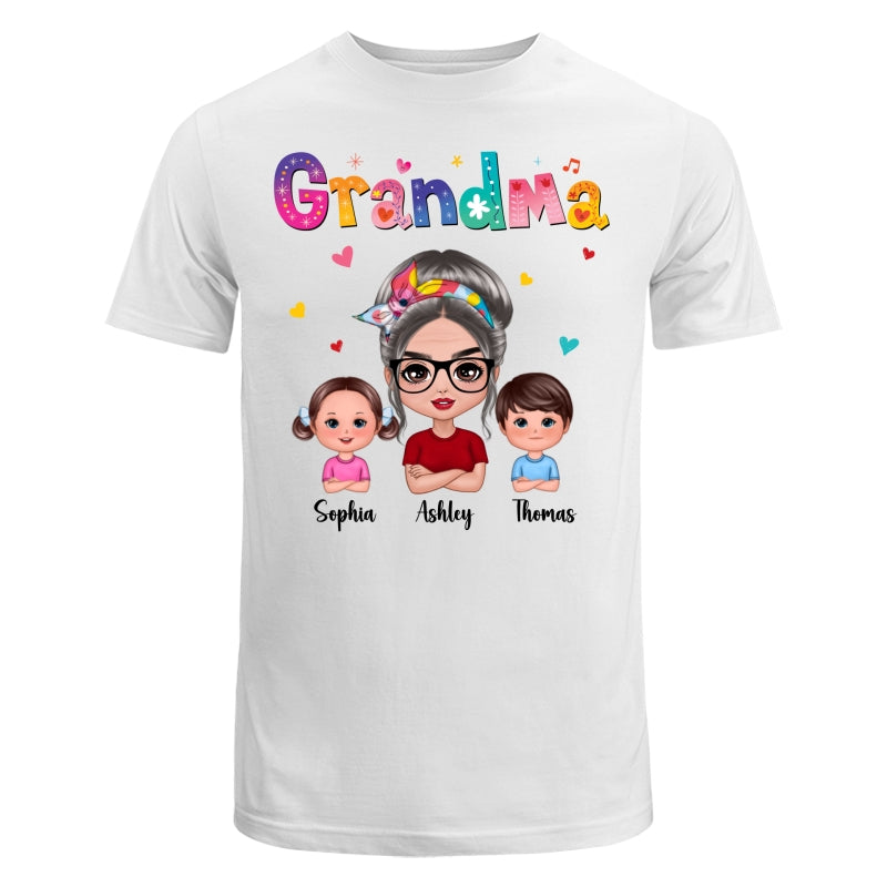 Colorful Grandma Nickname Doll Woman & Kids Personalized Shirt