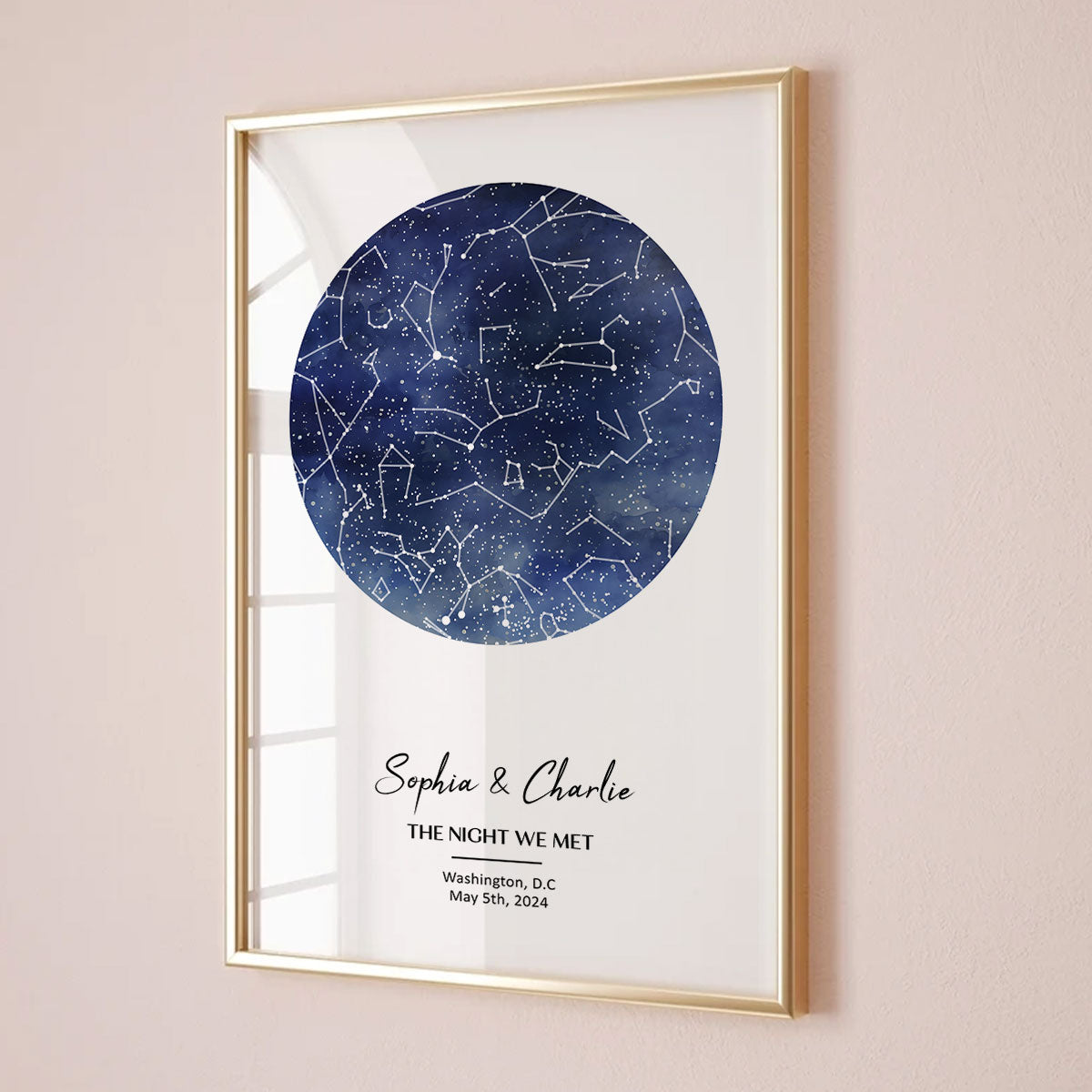 Capture the Precious Moment with the Unique Custom Star Map Poster, The Night We Met Couple Anniversary Gift, Wedding Gift, Constellation Print, Real Astronomical Data