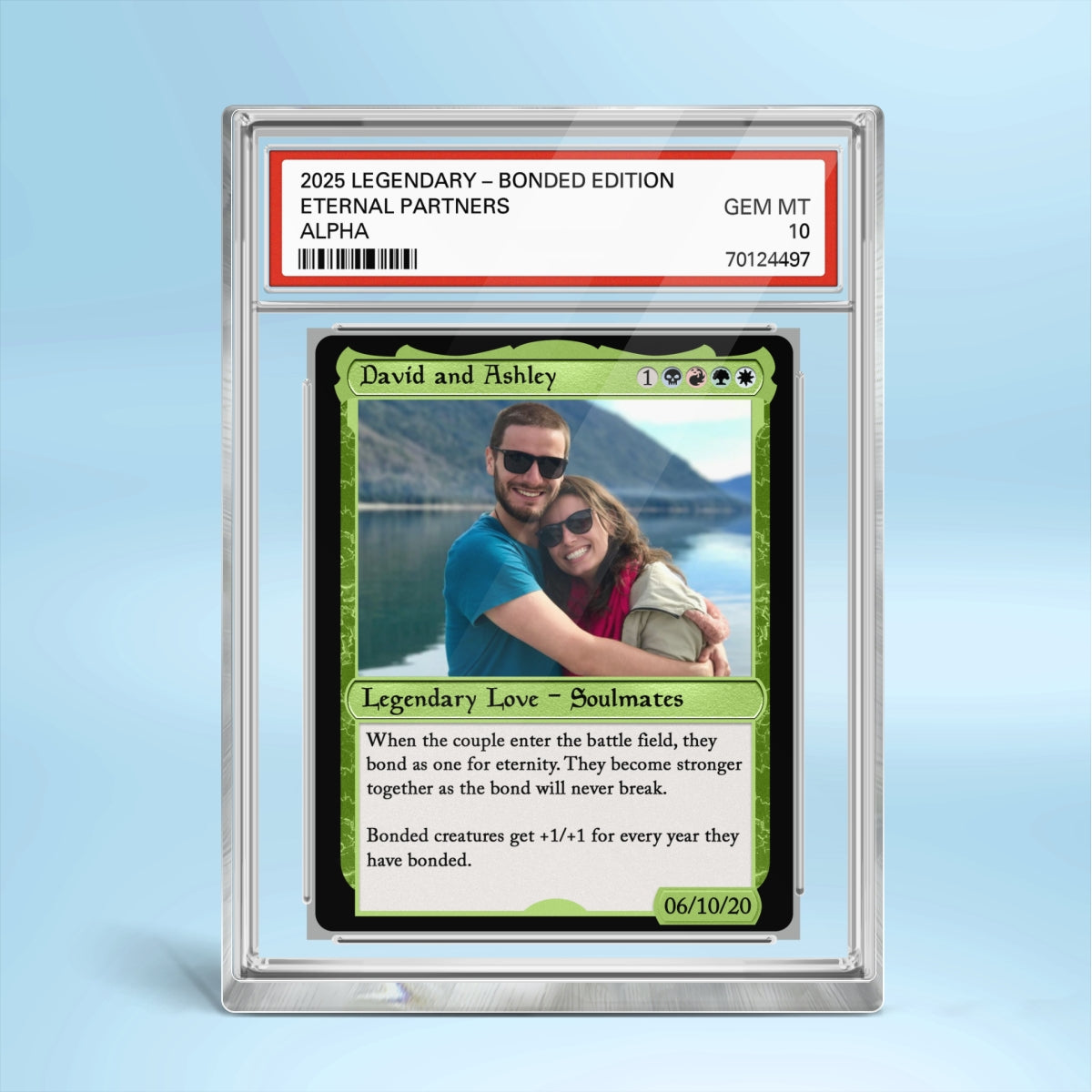 Custom Photo Fantasy Trading Card Style Personalized Acrylic Block Plaque, Gift For Couple
