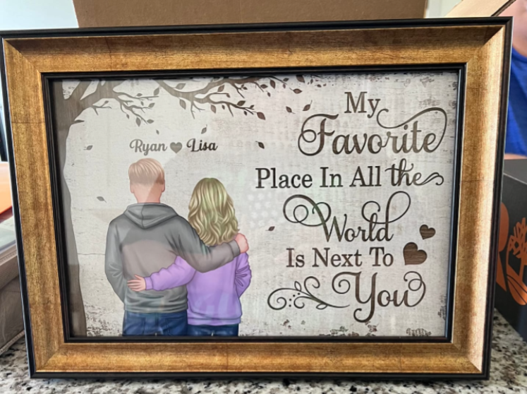 Favorite Place In The World Couple Back View Personalized Poster, Gift For Him, For Her