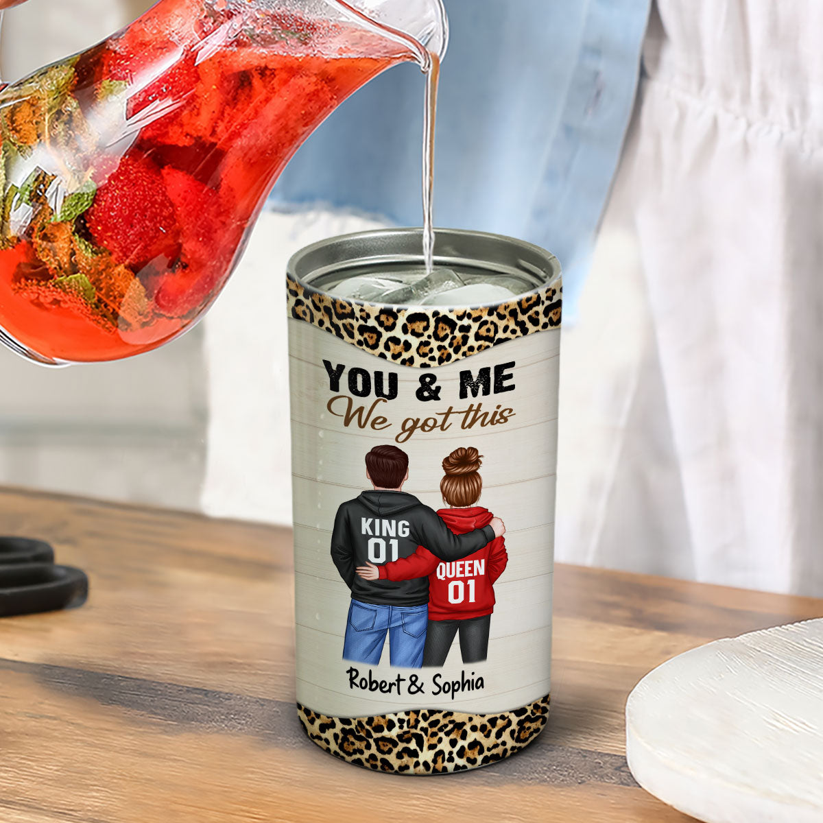 Couple Back View We Got This Personalized Multi-Use Tumbler, 4 In 1 Can Cooler, Valentine‘s Day Gift For Her