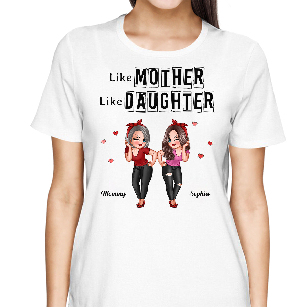 Frame Words Like Mother Like Daughter Personalized Shirt