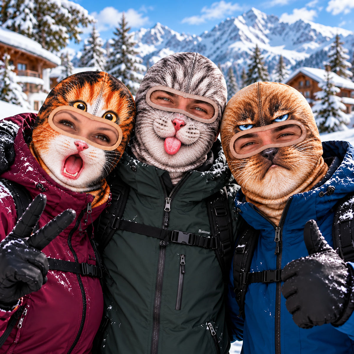 Realistic Pet Funny Animal - Personalized Balaclava Mask - Hilarious Winter Christmas Gift for Skiers, Snowboard Party Face Cover Ski Mask