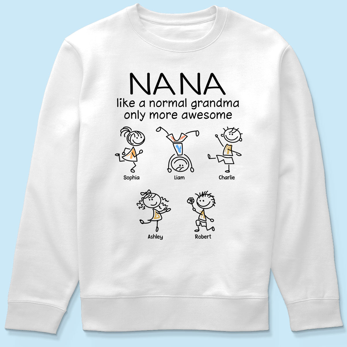 Like A Normal Grandma Only More Awesome Drawing Personalized Shirt