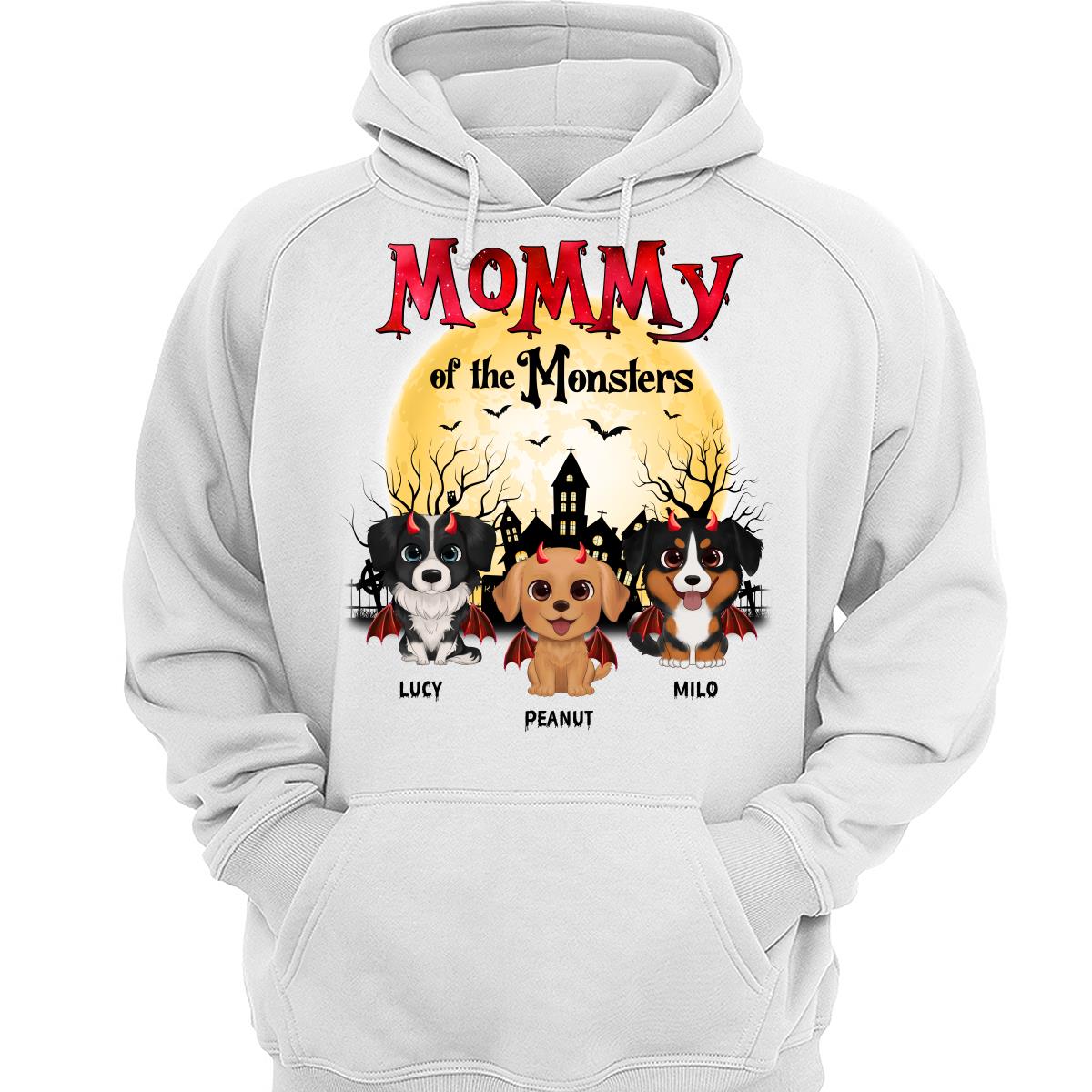 Halloween Mommy Of The Monsters Watercolor Cute Dogs Personalized Shirt