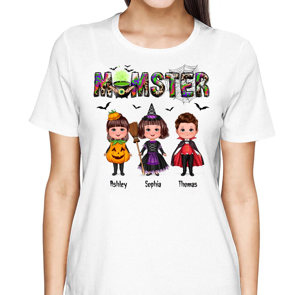 Halloween Momster Doll Kids Gift For Mom Personalized Shirt