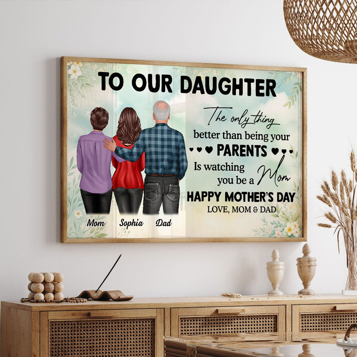 To Our Daughter From Dad And Mom Personalized Poster