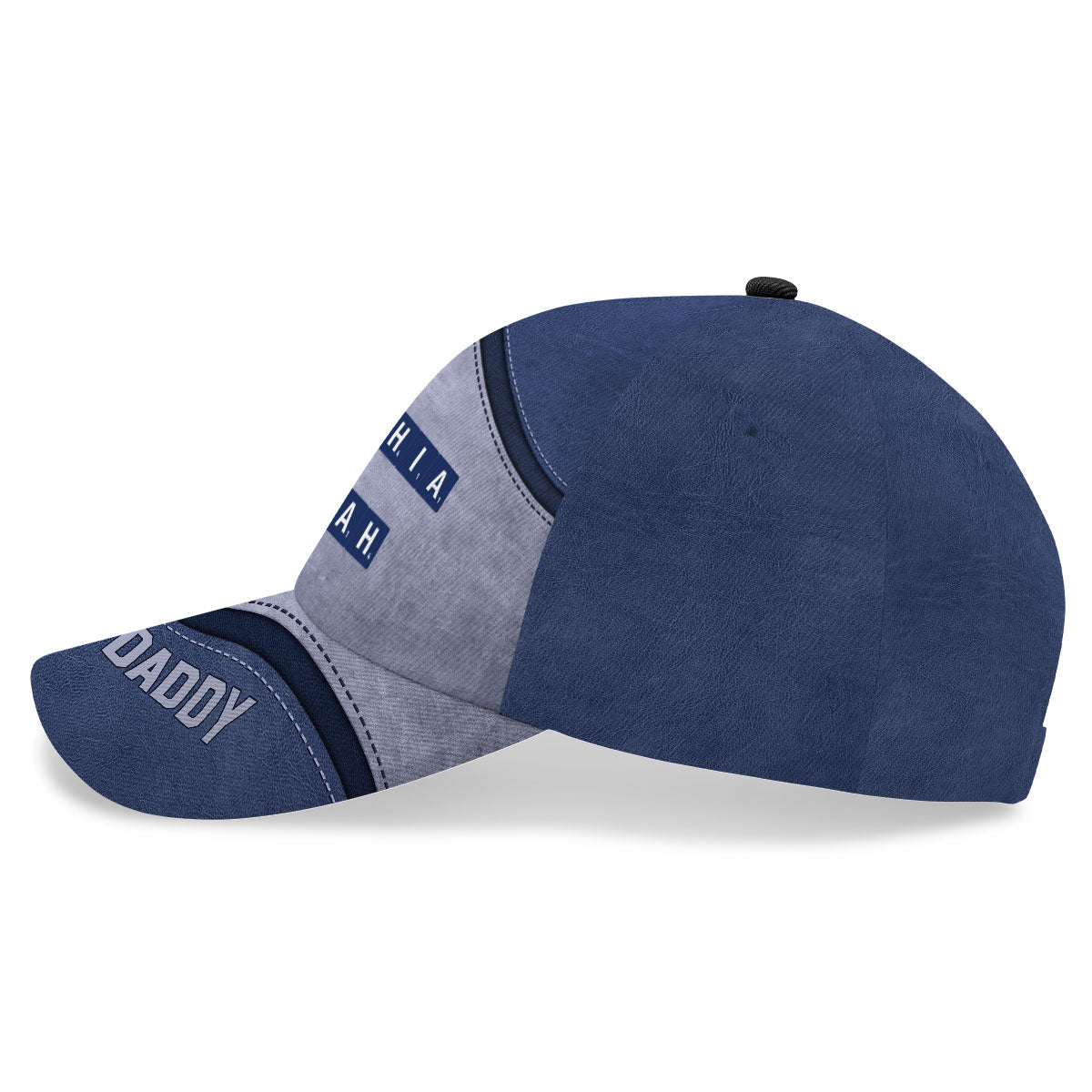 Daddy's Team Crossword Puzzle Art Personalized Classic Cap, Gift for Dad