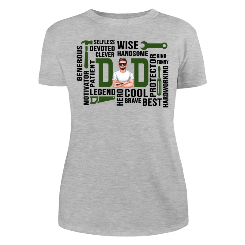 Dad The Man The Legend Definition Word Art Cool Gift For Dad Personalized Shirt