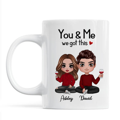 Doll Couple Sitting Gift For Him Gift For Her Personalized Mug
