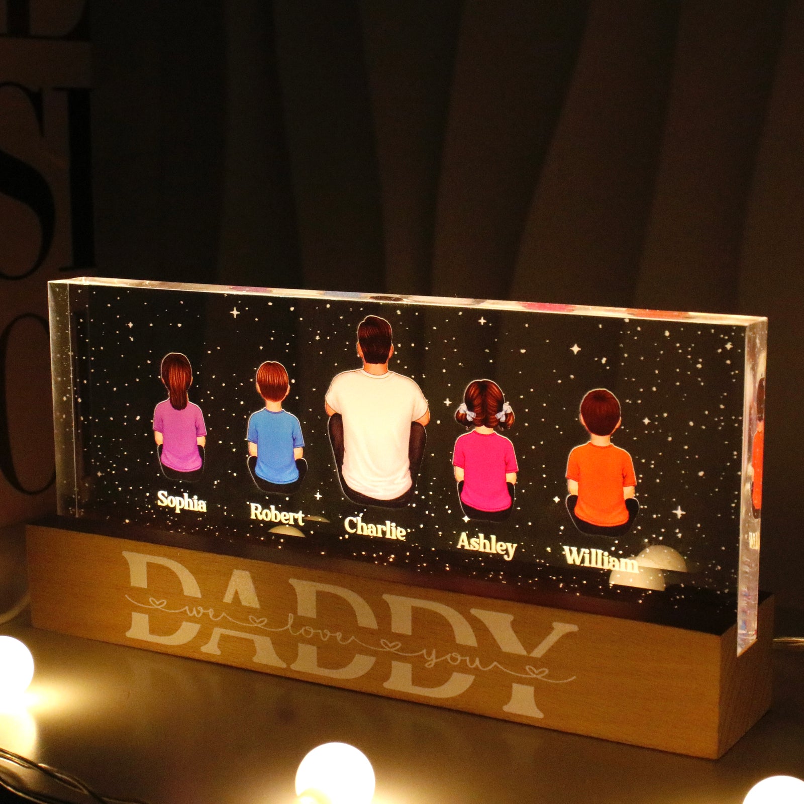 [EXCLUSIVE LIMITED EDITION] Best Dad Ever Personalized Acrylic Night Light, Perfect Father's Day Gift For Dad