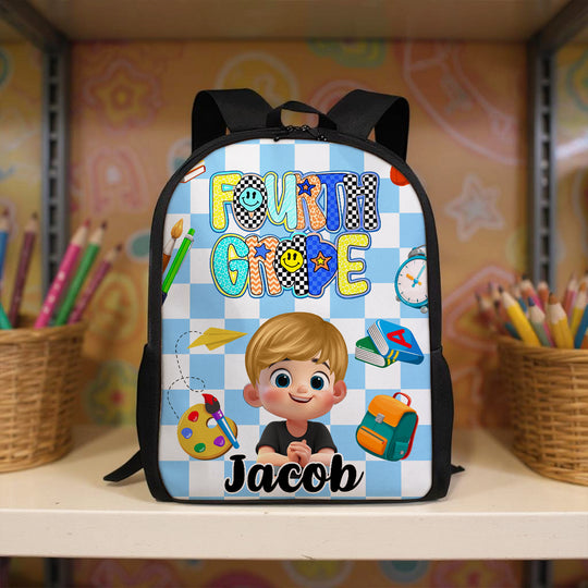Preppy Back to School Personalized Backpack, Kid's Backpack for School