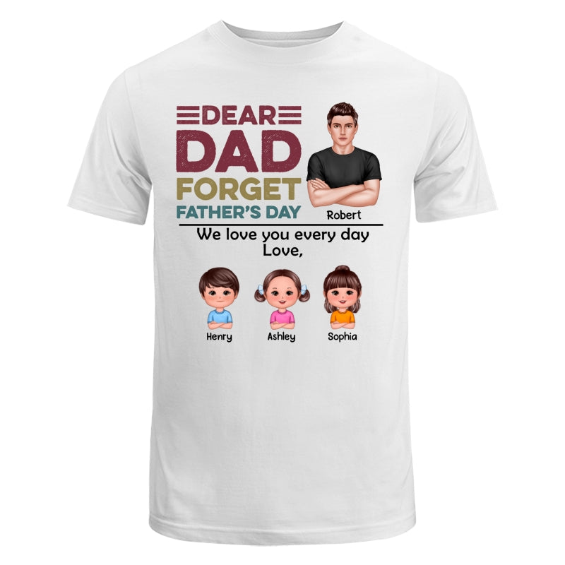 Real Man And Kids Forget Father‘s Day Retro Personalized Shirt